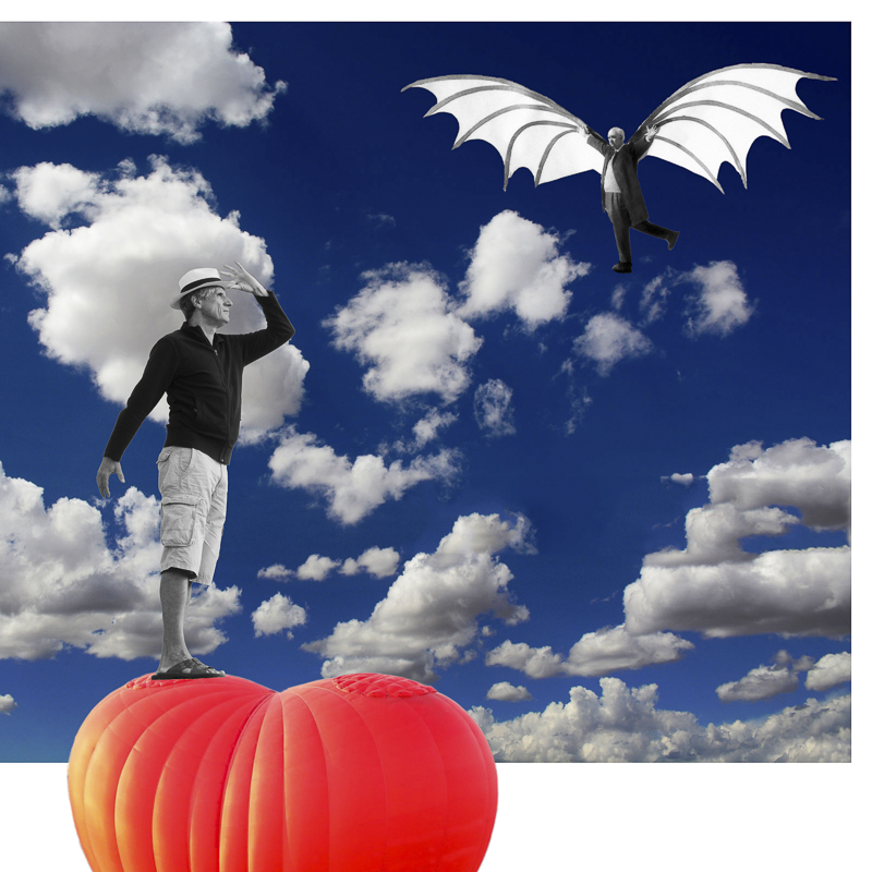 M. Panama rend hommage à Gilbert Garcin - photo collage - cbaud