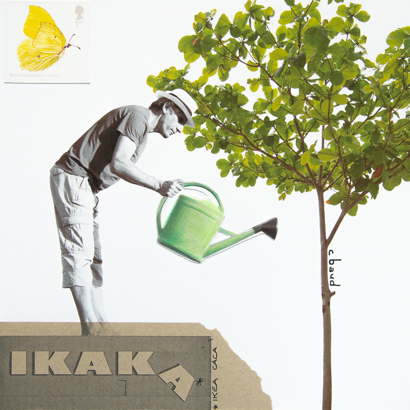 Ikéa caca - photo collage papier et crayon, M. Panama - cbaud