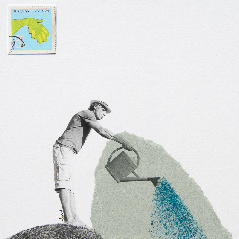 Faire de ses rêves une réalité - photo collage encre - cbaud