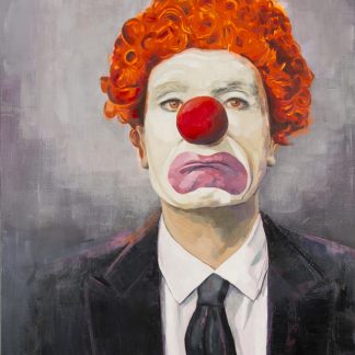 Face de clown - peinture artistique, portrait masqué - cbaud