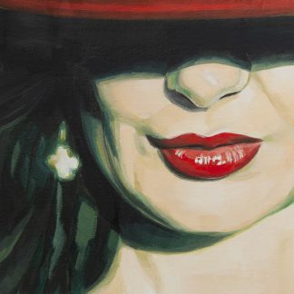 Fragment bouche 6 - peinture, série Fragments corps - cbaud